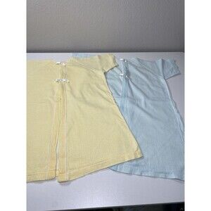 Hanes Baby  One Piece Short Sleeve With Snaps - Sleep Dress 6 Mths. Lot Of 2 Vtg
